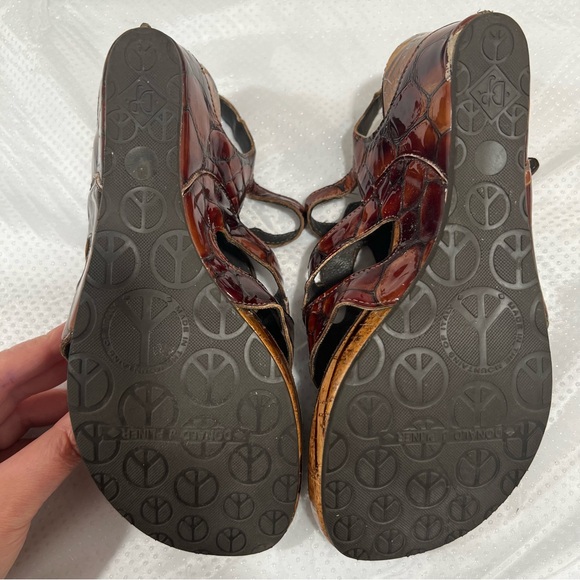 Donald J Pliner Women’s Sz 7 Tortoise Shell Platform Wedge Made in Italy - Picture 7 of 16